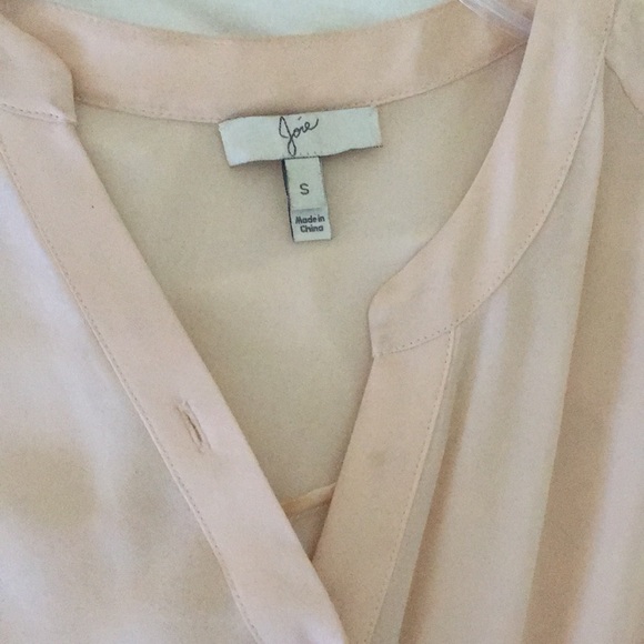 Blush Silk Joie Tank with tie - Picture 2 of 4